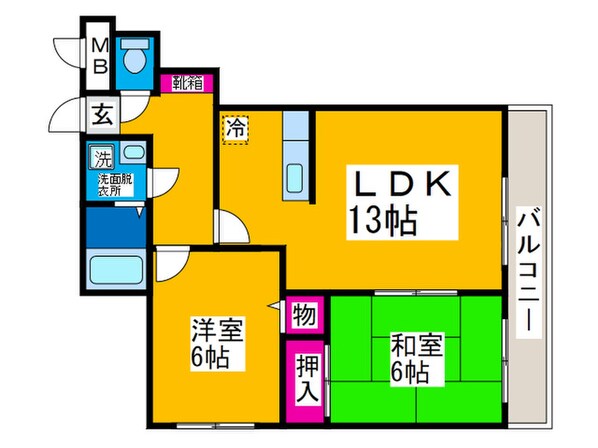 エフフラットの物件間取画像